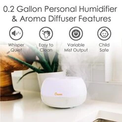 Crane Personal Ultrasonic Cool Mist Humidifier And Aroma Therapy Diffuser, For Home Bedroom Hotels Travel And Office, 0.2 Gallon, Filter Free, White 7 Crane Personal Ultrasonic Cool Mist Humidifier And Aroma Therapy Diffuser, For Home Bedroom Hotels Travel And Office, 0.2 Gallon, Filter Free, White -Solo Stoves Shop 41iV1usTfJS