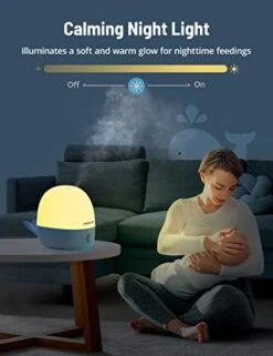 Humidifiers For Bedroom, 2.5L Cool Mist Humidifier For Home, Nursery, Baby With Essential Oil Diffuser, BPA Free, Night Light, Air Humidifier With Adjustable 360° Nozzle -Solo Stoves Shop 41iqw1XTlQL