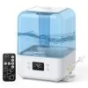 Humidifiers For Bedroom, MORENTO 4.5L Top Fill Humidifiers For Large Room, Cool Mist Humidifiers For Home, 360° Nozzle, Auto Shut-Off, Humidity Setting, Last Up To 50Hrs With Night Light, White