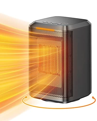 GAIATOP Space Heater, 1000W Fast Heating Quiet Energy Efficient 45°Oscillation Space Heaters For Indoor Use, 2-6H Timing PTC Ceramic Heater, Tip-Over & Overheating Protection Portable Heater For Home 1 GAIATOP Space Heater, 1000W Fast Heating Quiet Energy Efficient 45°Oscillation Space Heaters For Indoor Use, 2-6H Timing PTC Ceramic Heater, Tip-Over & Overheating Protection Portable Heater For Home