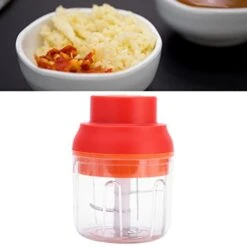 Portable And Cordless Mini Food Processor,with Stainless Steel Blade, Electric Garlic Chopper Vegetable Chopper Blender For Nuts Chili Onion Minced Meat And Spices BPA-Free(Red250ml) -Solo Stoves Shop 41jZRZL461L