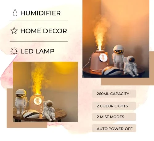 Cool Mist Mini Humidifier - Flame-Effect Light - Cute Ultrasonic Portable Air Humidifier For Bedroom Desk Kids Car & Baby Nursery. Small USB Capsule Rocket. Silent & Auto Shut-Off (260ml), Pink 1 Cool Mist Mini Humidifier - Flame-Effect Light - Cute Ultrasonic Portable Air Humidifier For Bedroom Desk Kids Car & Baby Nursery. Small USB Capsule Rocket. Silent & Auto Shut-Off (260ml), Pink