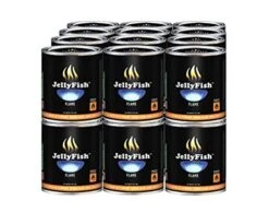 Real JellyFish Flame Premium Gel Fuel 24 Cans Indoor Or Outdoor Made In USA 13oz