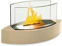 Anywhere Fireplace Lexington Tabletop Fireplace, Portable Ventless Liquid Bio-Ethanol Fireplace, Modern Elegant Tabletop Smokeless Fire Feature For Indoor Or Outdoor Use (Stainless Steel) -Solo Stoves Shop 41lRhatQriL. AC