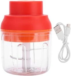 Portable And Cordless Mini Food Processor,with Stainless Steel Blade, Electric Garlic Chopper Vegetable Chopper Blender For Nuts Chili Onion Minced Meat And Spices BPA-Free(Red250ml) -Solo Stoves Shop 41lT6Jo71yL. AC