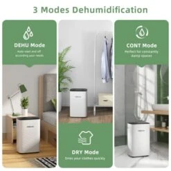 HOGARLABS 30 Pint Dehumidifiers Up To 2000 Sq Ft For Continuous Dehumidify, Home Dehumidifier With Digital Control Panel And Drain Hose For Basements, Bedroom, Bathroom. -Solo Stoves Shop 41lrk82o2pL