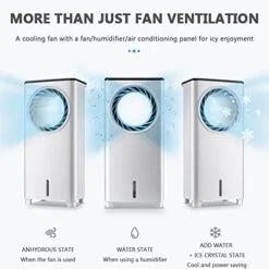 Household Vertical Bladeless Cooling Electric Fan, Mobile Cooling Small Water Cooling Fan, Energy Saving And Low Noise, Evaporative Air Cooler -Solo Stoves Shop 41mFN87WbIL