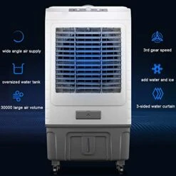 BeiLiHe Portable Evaporative Air Cooler, 3 Speeds Cooling Fan With 6 Ice Box, 4 Universal Wheel, Industrial Strength Fan Cooler For Commercial, Office, Home (Size : 150W) 10 BeiLiHe Portable Evaporative Air Cooler, 3 Speeds Cooling Fan With 6 Ice Box, 4 Universal Wheel, Industrial Strength Fan Cooler For Commercial, Office, Home (Size : 150W) -Solo Stoves Shop 41mOpbHEEvL
