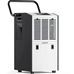 Waykar 155 Pints Commercial Dehumidifier With Drain Hose Industrial Dehumidifier With A 1.32 Gallons Water Tank In Large Space Up To 8000 Sq. Ft For Warehouse Basements Whole House Moisture Remove