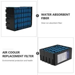 Tofficu 3 Pcs Filte Conditioner Filters Element Fan Purifiers Premium Evaporative Ultra Useful Space Replaceable Whole Dark Mini Humidifier Portable Home For Spraying Green Cooler