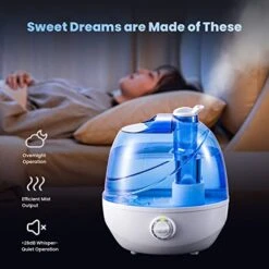 Cool Mist Humidifiers For Bedroom & Large Room (2.5l Water Tank) Quiet Ultrasonic Air Humidifier For Babies Nursery, Office, Indoor Plants & Whole House -Adjustable 360 Rotation Nozzle, Auto-Shut Off -Solo Stoves Shop 41mY2T1JHFL