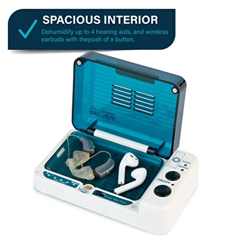 Hearing Aid Dryer Dehumidifier – Cochlear Implant & Hearing Aid Cleaner Removes Sweat & Moisture From Hearing Aids & Wireless Earbuds In High Humidity – Hearing Aid Dehumidifier By Serene Innovations 3 Hearing Aid Dryer Dehumidifier – Cochlear Implant & Hearing Aid Cleaner Removes Sweat & Moisture From Hearing Aids & Wireless Earbuds In High Humidity – Hearing Aid Dehumidifier By Serene Innovations - Image 3