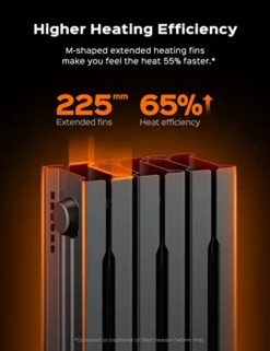 Dreo Radiator Heater, Upgrade 1500W Electric Portable Space Oil Filled Heater With Remote Control, 4 Modes, Overheat & Tip-Over Protection, 24h Timer, Digital Thermostat, Quiet, Indoor -Solo Stoves Shop 41msitBc5vL