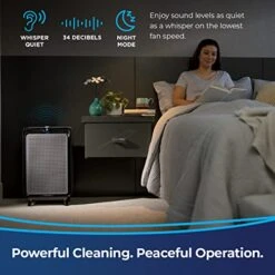 Bissell Smart Purifier With HEPA And Carbon Filters For Large Room And Home, Quiet Bedroom Air Cleaner For Allergies, Pets, Dust, Dander, Pollen, Smoke, Odors, Auto Mode, Air220, 2609A -Solo Stoves Shop 41nKJceJ01L