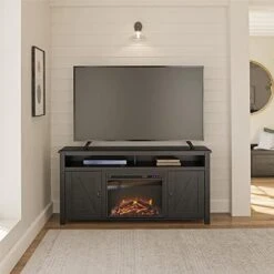 Ameriwood Home Farmington Electric Fireplace TV Console For TVs Up To 60", Rustic -Solo Stoves Shop 41ogEYKvFXL. AC