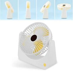 Plplaaoo 3 Speeds Portable Desktop Table Cooling Fan USB Small Desk Fan Quiet Operation Portable Mini Rechargeable Desktop Fan For Home Student Dormitory Office(yellow), USB Desk Fan, -Solo Stoves Shop 41oxHotxb3L