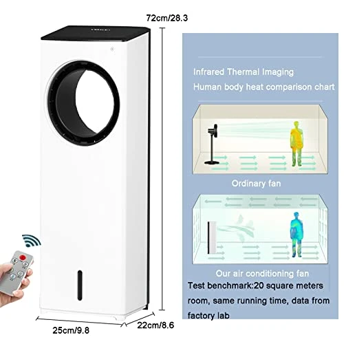 BeiLiHe 3-in-1 Portable Air Conditioners Fan/AC Cooling & Humidification, Evaporative Air Cooler With 3 Speeds 3 Modes, 2L/3.5L Water Tank, 8H Timer With Remote Control, Ultra Quiet Bladeless AC 2 BeiLiHe 3-in-1 Portable Air Conditioners Fan/AC Cooling & Humidification, Evaporative Air Cooler With 3 Speeds 3 Modes, 2L/3.5L Water Tank, 8H Timer With Remote Control, Ultra Quiet Bladeless AC - Image 2