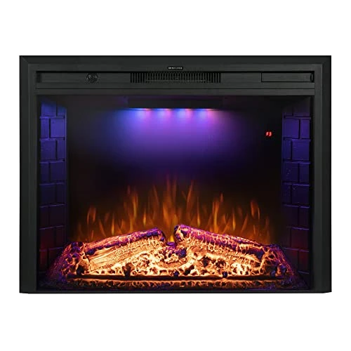 Benrocks 36'' Electric Fireplace Inserts, Recessed & Built In Wall Electric Fireplace Heater With Fire Crackling Sound, Adjustable Top Light & Flame Speed, Overheating Protection, 750/1500W Black 1 Benrocks 36'' Electric Fireplace Inserts, Recessed & Built In Wall Electric Fireplace Heater With Fire Crackling Sound, Adjustable Top Light & Flame Speed, Overheating Protection, 750/1500W Black