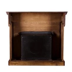 SEI Furniture Calvert Electric Carved Floral Trim Fireplace, Espresso (AMZ8729EF) -Solo Stoves Shop 41szfc9XTpS