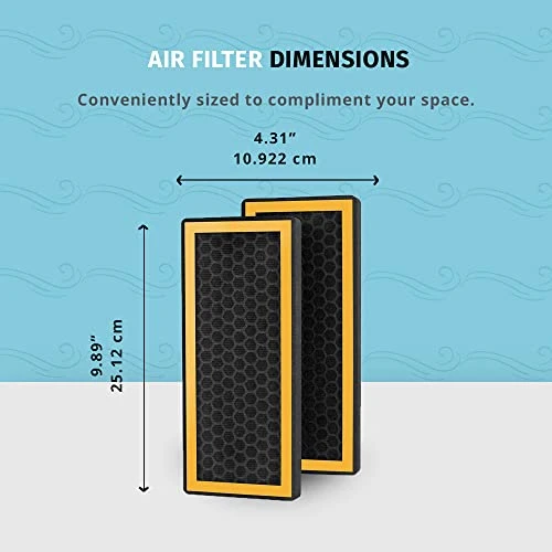 HoMedics TotalClean PetPlus Carbon Replacement Filter For Air Purifiers (2 Pack), Activated Carbon Odor Filters For HoMedics AT-PET01, AT-PET02, Air Purifiers That Remove Pet Odor 3 HoMedics TotalClean PetPlus Carbon Replacement Filter For Air Purifiers (2 Pack), Activated Carbon Odor Filters For HoMedics AT-PET01, AT-PET02, Air Purifiers That Remove Pet Odor - Image 3