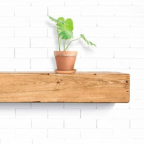 GENERIC Fireplace Mantel, Rustic, Shelf, Floating Mantle, Real Wood, Beam, URBANDI (Provincial, 60Lx6Hx8D) 13 GENERIC Fireplace Mantel, Rustic, Shelf, Floating Mantle, Real Wood, Beam, URBANDI (Provincial, 60Lx6Hx8D) - Image 13