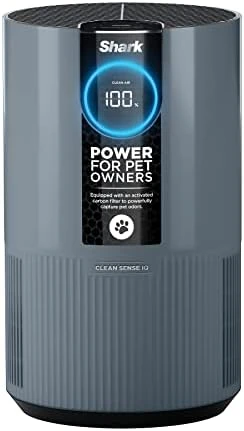Shark HP102PET Clean Sense Air Purifier For Home, Allergies, Pet Hair, HEPA Filter, 500 Sq Ft, Small Room, Bedroom, Captures 99.98% Of Particles, Pet Dander, Fur, Allergens & Odor, Portable, White 8 Shark HP102PET Clean Sense Air Purifier For Home, Allergies, Pet Hair, HEPA Filter, 500 Sq Ft, Small Room, Bedroom, Captures 99.98% Of Particles, Pet Dander, Fur, Allergens & Odor, Portable, White - Image 8