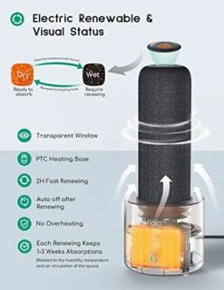 Afloia Gun Safe Dehumidifier Cordless And Rechargeable, 3+1 Combo