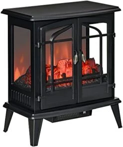 HOMCOM Electric Fireplace Heater, Freestanding Fireplace Stove With Realistic LED Log Flames And Overheating Safety Protection, 1400W, White 15 HOMCOM Electric Fireplace Heater, Freestanding Fireplace Stove With Realistic LED Log Flames And Overheating Safety Protection, 1400W, White -Solo Stoves Shop 41vbMLIJNJL. AC