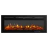AuAg 60 Inch Electric Fireplace, Ultra-Thin In-Wall Recessed/Wall Mounted Fire Place Heater, Low Noise Remote Control With Timer, Touch Screen, Adjustable Flame Color, Log & Crystal 1500/750W