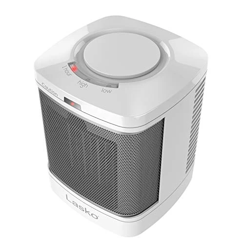 Lasko CD08200 Small Portable Ceramic Space Heater For Bathroom And Indoor Home Use, White, 6.25 X 6.25 X 7.65 Inches 5 Lasko CD08200 Small Portable Ceramic Space Heater For Bathroom And Indoor Home Use, White, 6.25 X 6.25 X 7.65 Inches - Image 5