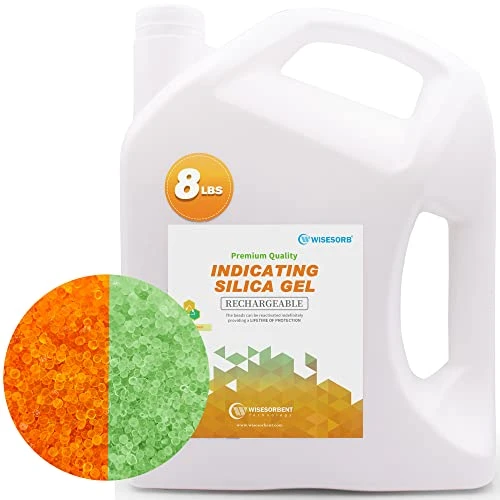 Wisesorb 16 LBS Indicating Silica Gel Beads (Orange To Green), Reusable Dessicant Dehumidifiers Desiccant Moisture Absorber, 2 Pack Of 8 LBS 8 Wisesorb 16 LBS Indicating Silica Gel Beads (Orange To Green), Reusable Dessicant Dehumidifiers Desiccant Moisture Absorber, 2 Pack Of 8 LBS - Image 8