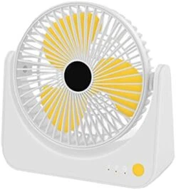 Plplaaoo 3 Speeds Portable Desktop Table Cooling Fan USB Small Desk Fan Quiet Operation Portable Mini Rechargeable Desktop Fan For Home Student Dormitory Office(yellow), USB Desk Fan, -Solo Stoves Shop 41zN6uA IvL. AC