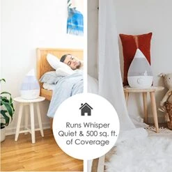 Crane Ultrasonic Humidifiers For Bedroom And Office, 1 Gallon Cool Mist Air Humidifier For Large Room And Home, Humidifier Filters Optional, White -Solo Stoves Shop 510pilimrpS