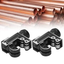 2Pcs Mini Tube Cutter, Mini Copper Pipe Tubing Cutter, Zinc AlloyTubing Cutting Tool, 3 To 28mm Pipe Adjustable Industrial Supplies For Metal Pipe Plumbers, Car Repair -Solo Stoves Shop 511pW04zfwL