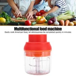 Portable And Cordless Mini Food Processor,with Stainless Steel Blade, Electric Garlic Chopper Vegetable Chopper Blender For Nuts Chili Onion Minced Meat And Spices BPA-Free(Red250ml) -Solo Stoves Shop 512gBTQsArL