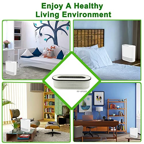 Flintar RP-AP068 3-in-1 H13 Grade True HEPA Replacement Filter, Compatible With RENPHO Compact Air Purifier RP-AP068, 2-Pack 5 Flintar RP-AP068 3-in-1 H13 Grade True HEPA Replacement Filter, Compatible With RENPHO Compact Air Purifier RP-AP068, 2-Pack - Image 5