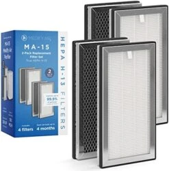 Medify Air MA-15 Genuine Replacement Filter | For Allergens, Wildfire Smoke, Dust, Odors, Pollen, Pet Dander | 3 In 1 With Pre-Filter, H13 HEPA, And Activated Carbon For 99.7% Removal | 1-Pack -Solo Stoves Shop 5142FRzdL. AC
