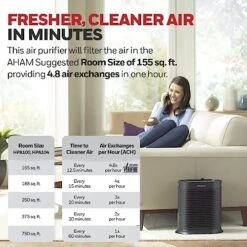 Honeywell HPA100 HEPA Air Purifier For Medium Rooms - Microscopic Airborne Allergen+ Reducer, Cleans Up To 750 Sq Ft In 1 Hour - Wildfire/Smoke, Pollen, Pet Dander, And Dust Air Purifier – Black 7 Honeywell HPA100 HEPA Air Purifier For Medium Rooms - Microscopic Airborne Allergen+ Reducer, Cleans Up To 750 Sq Ft In 1 Hour - Wildfire/Smoke, Pollen, Pet Dander, And Dust Air Purifier – Black -Solo Stoves Shop 514vWZTv4cL