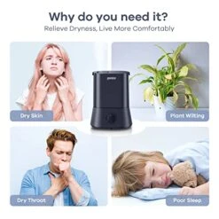Humidifiers For Bedroom Large Room, 4L Cool Mist Humidifiers For Home, GANIZA 50H Air Vaporizer Humidifier, Ultrasonic Quiet Humidifiers For Kids, Baby, Plants, Filterless Humidifier Easy To Clean -Solo Stoves Shop 515PbdUlUVL