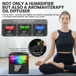 Terrug 6L Humidifiers For Bedroom Large Room, Remote Control Warm & Cool Mist Humidifiers For Home, Quiet Air Humidifier & Essential Oil Diffusers With 360° Nozzle, Last Up To 50H, 1-12H Timer (Black) -Solo Stoves Shop 515Uncvl35L