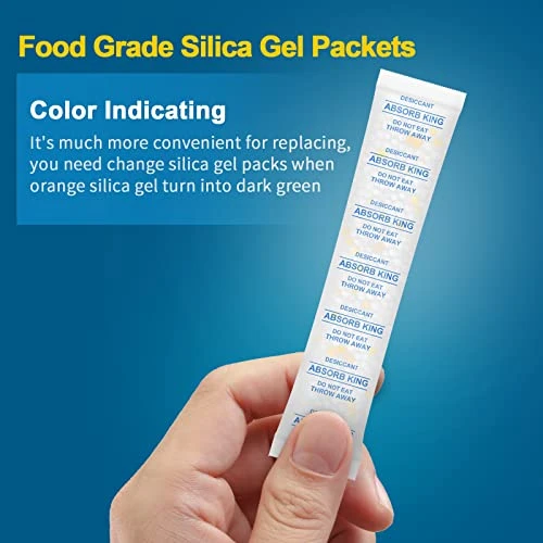 Silica Gel Packets – 10 Gram 150 Packs Moisture Absorbers For Food Storage, Premium Silica Packets With Color Indicating, Desiccant Packs For Spices, Dried Fruit, Jewelry, Shoes, Electronics, Tool Box 2 Silica Gel Packets – 10 Gram 150 Packs Moisture Absorbers For Food Storage, Premium Silica Packets With Color Indicating, Desiccant Packs For Spices, Dried Fruit, Jewelry, Shoes, Electronics, Tool Box - Image 2