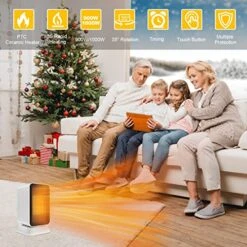 Portable Electric Space Heater,Small Ceramic Heater Fan,1000W Energy-saving Quiet Fan Heater With Overheat & Tip Over Protection/3s Fast Heating Cooling Dual-use/Timer/35°Oscillation For Office/Home -Solo Stoves Shop 515s3iRYciL