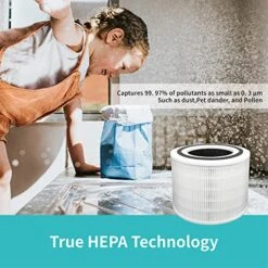 Leemone Core 200S Filter, 3-in-1 True HEPA H13 Replacement Filters Compatible With LEVOIT Air Purifier, Core 200S-RF, White, 3Pack -Solo Stoves Shop 516qXIppIBL