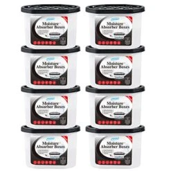 PEKGRIL Moisture Absorber With Activated Charcoal, 8 Packs 500mL Humidity Absorber Boxes, Fragrance Free Dehumidifier, Moisture Absorber Bucket, Attracts Extra Moisture From Closet, Bathroom, Kitchen