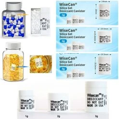 Wisesorb 1 Gram 100 Pack Silica Gel Canister, Desiccant Canister, Silica Gel Capsules, Desiccant Capsules, Moisture Absorbers For Food Storage, Food Safe Dehumidifiers Wisecan -Solo Stoves Shop 516yufTgWTL