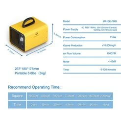 Airthereal MA10K-PRO Ozone Generator 10000 Mg/h High Capacity O3 Machine, Home Ionizer Odor Remover, Yellow 10 Airthereal MA10K-PRO Ozone Generator 10000 Mg/h High Capacity O3 Machine, Home Ionizer Odor Remover, Yellow -Solo Stoves Shop 517pEsn3o4L