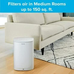 Filtrete Air Purifier, Small/Medium Room True HEPA Filter, Captures 99.97% Of Airborne Particles Such As Smoke, Dust, Pollen, Bacteria, Virus For 150 Sq. Ft., Office, Bedroom, Kitchen And More -Solo Stoves Shop 518FPID9heL