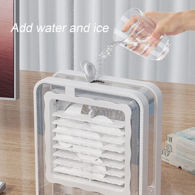 Portable Air Conditioner Fan, Mini Cooler 3 Wind Speeds Modes USB Desk Cooling Fan, Desktop Air Cooler Fan For Bedroom Car Camping (Orange) 2 Portable Air Conditioner Fan, Mini Cooler 3 Wind Speeds Modes USB Desk Cooling Fan, Desktop Air Cooler Fan For Bedroom Car Camping (Orange) - Image 2