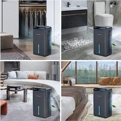 Dehumidifiers For Home, Up To 800 Sq.ft, 86oz Water Tank, Dehumidifiers For Bedroom With Essential Oil Diffuser, 7 Color LED Light, 24H Timer, Auto Shut-off, Ideal For Bathroom Basement Closet RV -Solo Stoves Shop 519FN9AjtOL