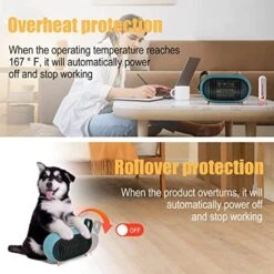 METKIIO Space Heater – Portable Mini Heater For Home And Office – Energy-Efficient Small Space Heater With Overheating Protection – Retro Heater For Bedroom, Camping Tent, RV Trailer,Green -Solo Stoves Shop 519W9CnyYPL